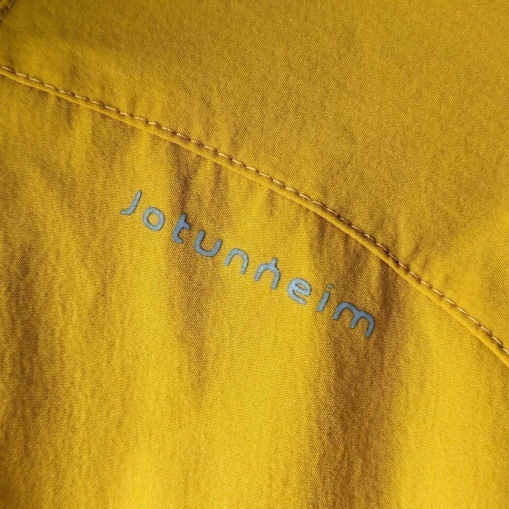 Jotunheim Norway Packable Yellow Hooded Windbreaker Jacket Women's Sz L